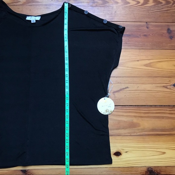 Misia Curvy Black Top, NWT, 1X - Picture 9 of 13